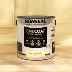 Ronseal One Coat Everywhere Paint Buttercream Matt 2.5L