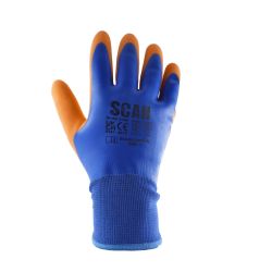 Scan Thermal Waterproof Latex Gloves - Size 9