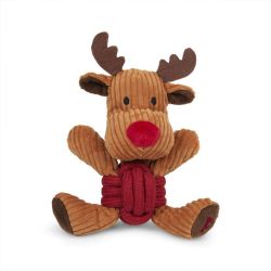 Petface Riley Reindeer Rope Ball Plush Christmas Dog Toy