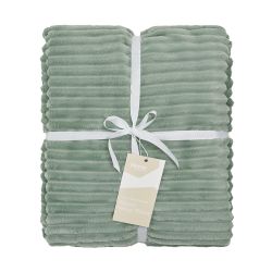 Ribbon Velour Throw 127x152cm Green