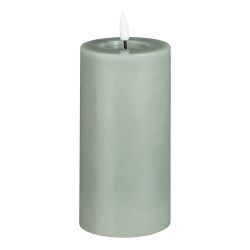 Mica LED battery operated Candle - Green (H 15 x D 7.5 cm)