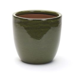 CAMBRIDGE GLAZED EGG POT 34CM GREEN