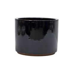 CAMBRIDGE GLAZED CYLINDER 24CM BLACK