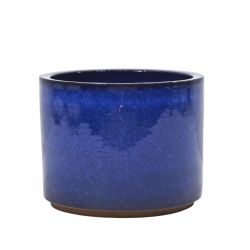 CAMBRIDGE GLAZED CYLINDER 30CM BLUE