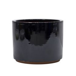 CAMBRIDGE GLAZED CYLINDER 37CM BLACK