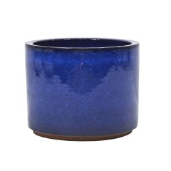 CAMBRIDGE GLAZED CYLINDER 37CM BLUE