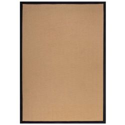 Herringbone Border Black Jute Rug 160x230