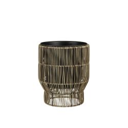 Peta Round Pot On Stand 33cm Grey