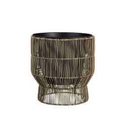 Peta Round Pot On Stand 37 Grey