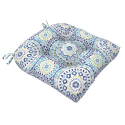 Blue Mosaic Pattern Seat Cushion