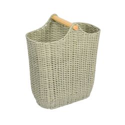 Wood & Plastic Toilet Roll Basket