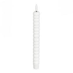 Beaded LED Dinner Candle White