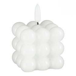 Battery Operated Bubble Candle White