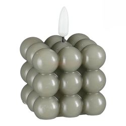 Battery Operated Bubble Candle Green