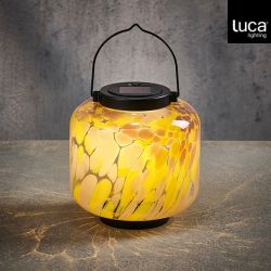 Solar Lantern LED Glass Yellow