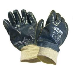 Nitrile Knitwrist Heavy-Duty Gloves