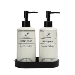 Ceramic Dish Soap and Hand Soap Dispenser Set