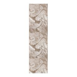 Marbled Metallic Natural Runner 66x220cm