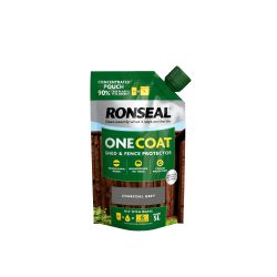 Ronseal One Coat Shed & Fence Protector Refill Pouch Charcoal Grey 950Ml