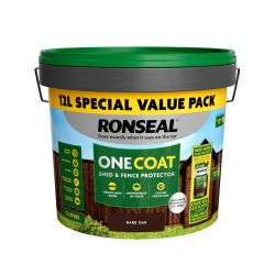 Ronseal One Coat Shed & Fence Protector Dark Oak 12L