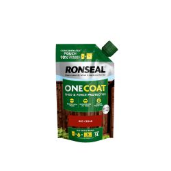 Ronseal One Coat Shed & Fence Protector Refill Pouch Red Cedar 950Ml
