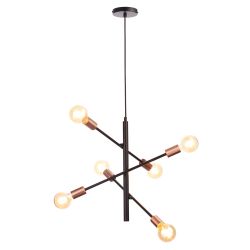 Cascade Lighting Tilton 6 Lt Adjustable Spider Fitting Blk Cop