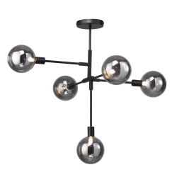 Cascade Lighting Hollie Ceiling Light Black Smoke