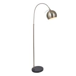 Cascade Lighting Rowen Curved Floor Lamp Satin Nickel