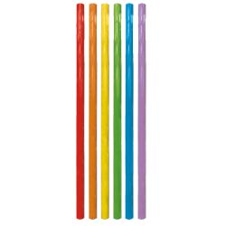 Reusable Drinking Straws Multicolours 6 Pack
