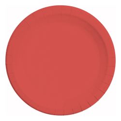 Red Paper Plates 23cm 8 Pack