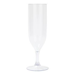 Reusable Champagne Glass Clear Gold 2 Pack