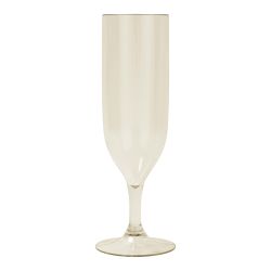 Reusable Gold Champagne Glass Clear 2 Pack