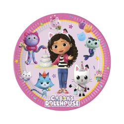 Gabby's Dollhouse Paper Plates 20cm 8 Pack