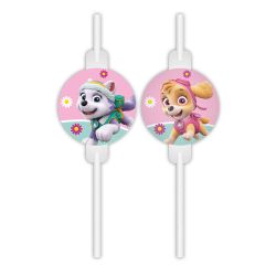 Paw Patrol Skye Medallion Straws 4 Pack