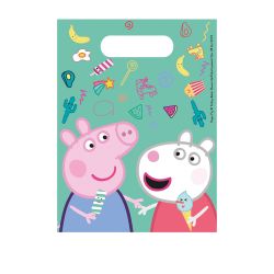Peppa Pig Plastic Party Bags 6 Pack