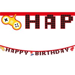 Gaming Party Happy Birthday Banner 