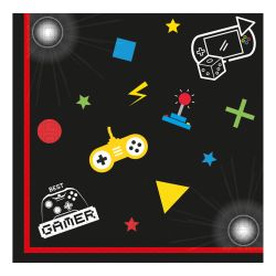 Gaming Party Paper Napkins 20 Pack