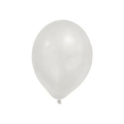 Metallic White Balloons 8 Pack