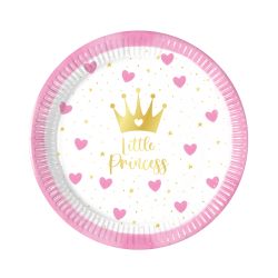 Little Princess Party Plates 20cm 8 Pack