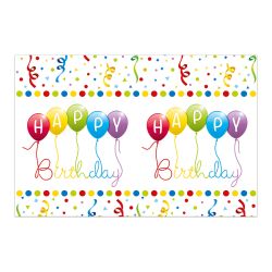 Happy Birthday Balloon Plastic Tablecover