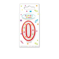 Number 0 Dotted Birthday Candle