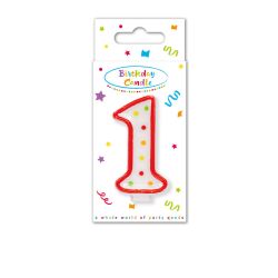 Number 1 Dotted Birthday Candle