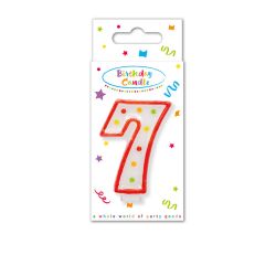 Number 7 Dotted Birthday Candle