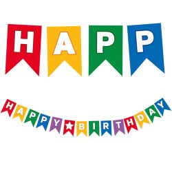 Happy Birthday Flag Banner