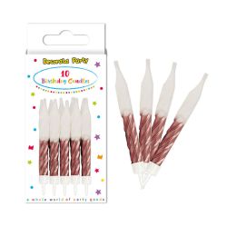 Birthday Candles Spiral Rose Gold 10 Pack