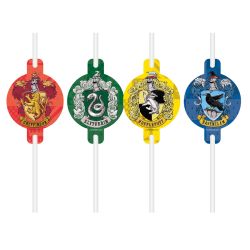 Harry Potter Medallion Straws 4 Pack