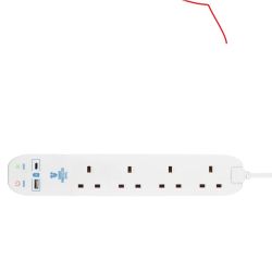 4 SOCKET 2M SURGE PROTECT EXTENSION LEAD