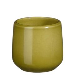 Amber Green Round Pot 7 x 8cm