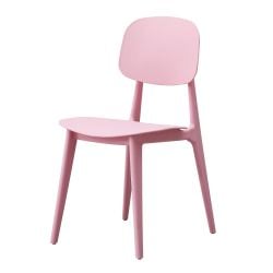Oslo Baby Pink Plastic Dining Chair