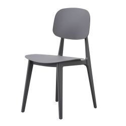 Oslo Dark Grey Plastic Dining Chair